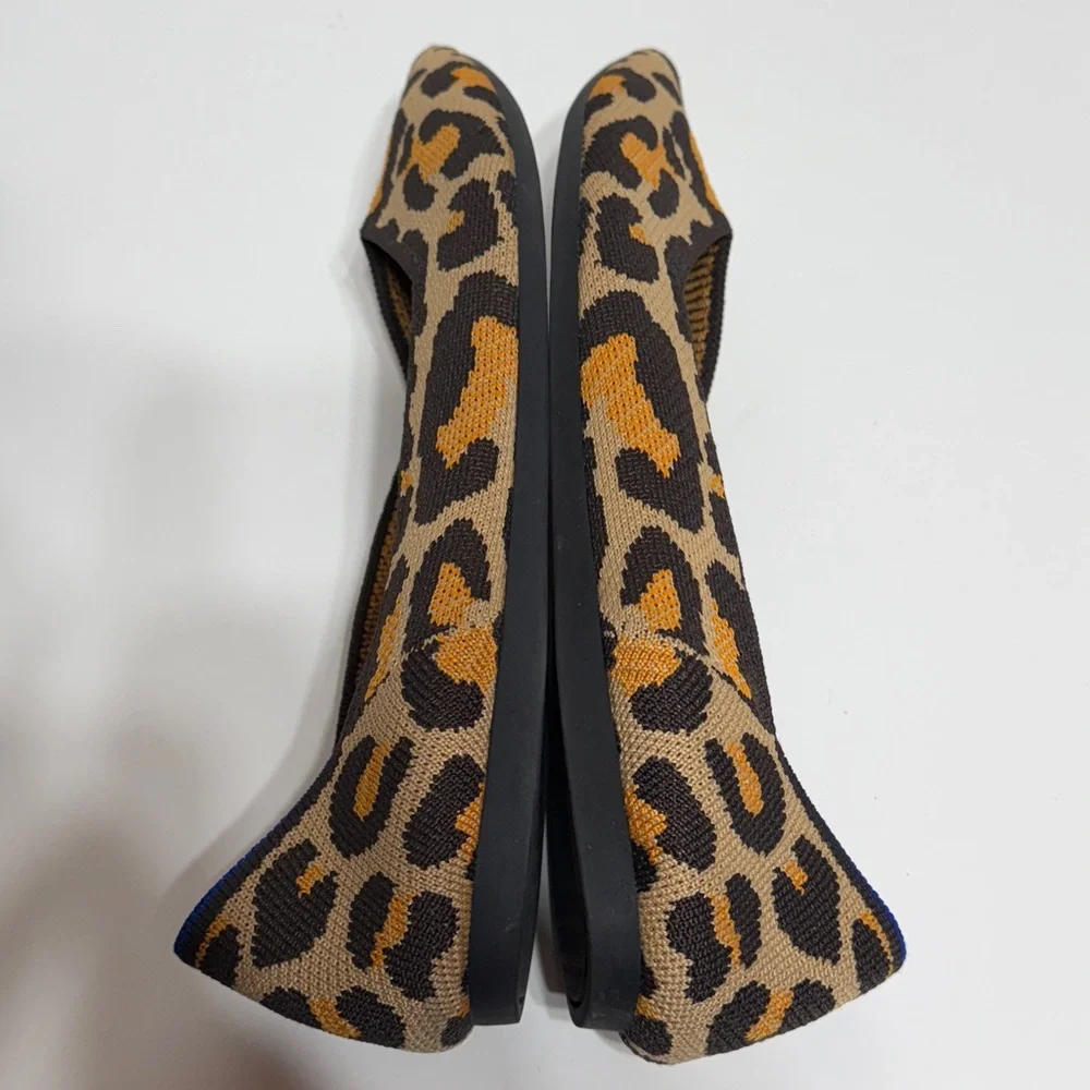 Rothy’s The Point Big Cat Leopard Print Flats - Picture 5 of 17